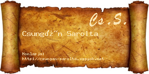 Csungán Sarolta névjegykártya
