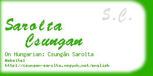 sarolta csungan business card